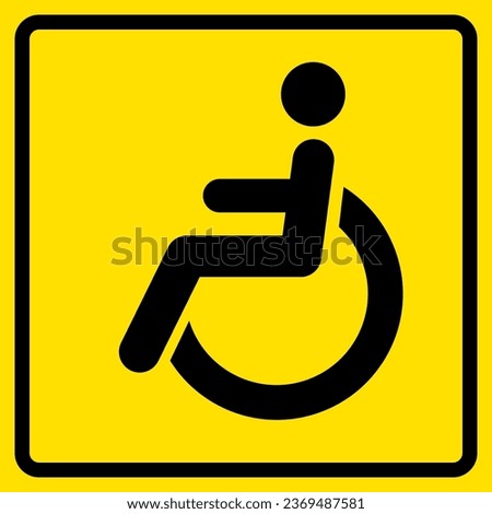 Disabled Person Sign, Car Sticker, For Print, Plot, Cut