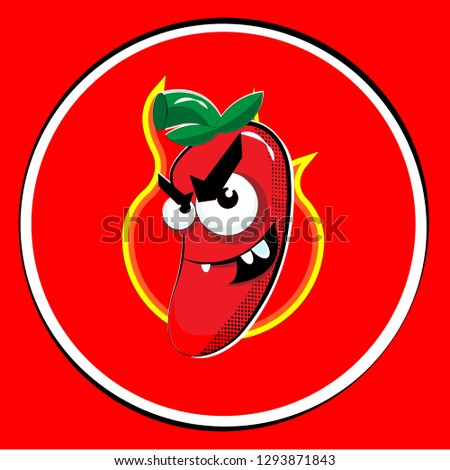 Chili Pepper Red Hot Illustration
