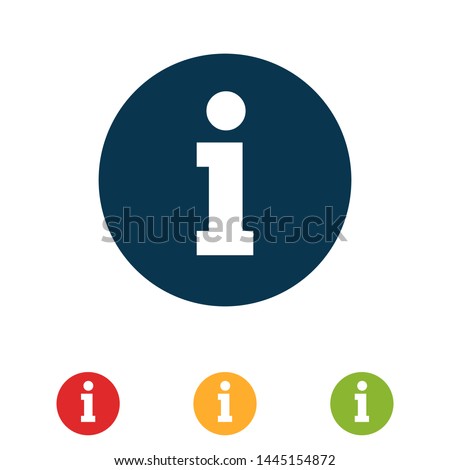 colorful set information sign icon vector illustration