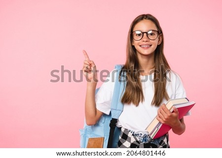 Similar – Image, Stock Photo Little girl preschooler showing painted colourful hands