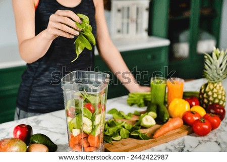 Similar – Image, Stock Photo healthy vegetarian breakfast, avocado toast with cucumber, eggs, tomato and greean salad on wholegrain bread