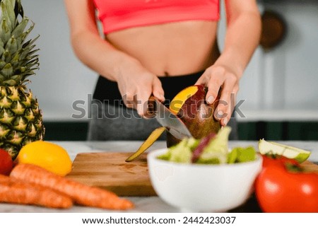 Similar – Image, Stock Photo Slim anonymous woman preparing for practicing yoga on pier