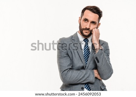 Similar – Image, Stock Photo portrait one sad man