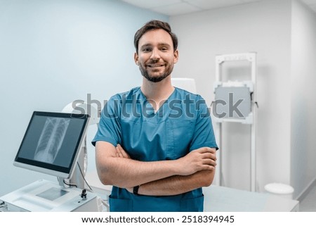 Image, Stock Photo Young males working in kitchen