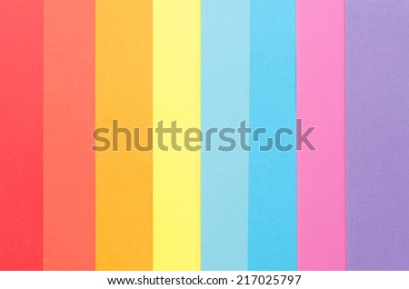 colorful construction paper arranged vertically