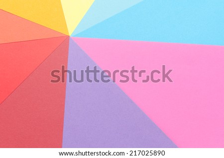 star-shaped arrangement of colorful construction paper