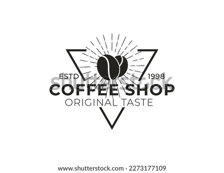 Vintage classic coffee shop logo vector	
