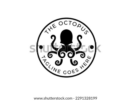 Octopus Logo, Simple Octopus Vector Logo Design