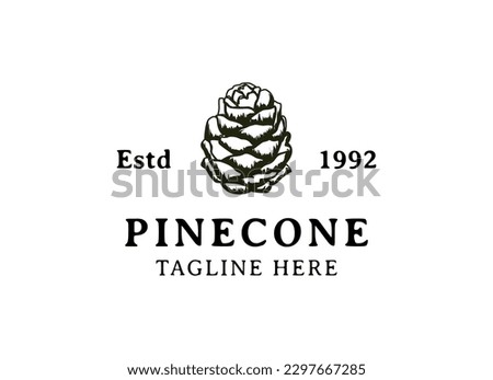 Pinecone Logo Design. Pinecone icon vector