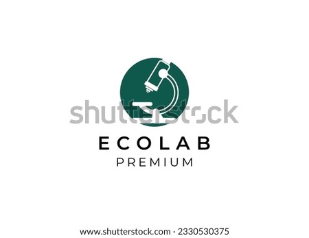 Ecolab microscope logo design vector. Microscope logo design.