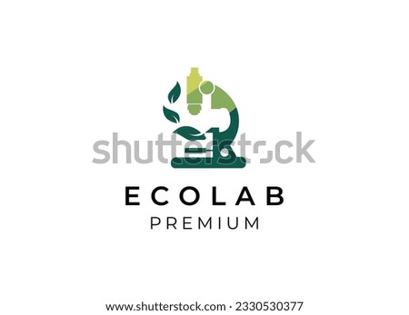 Ecolab microscope logo design vector. Microscope logo design.