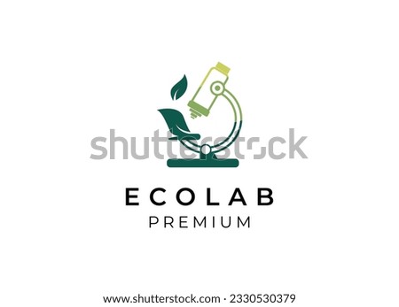 Ecolab microscope logo design vector. Microscope logo design.