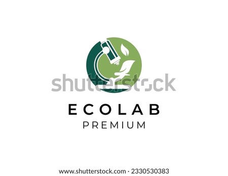 Ecolab microscope logo design vector. Microscope logo design.