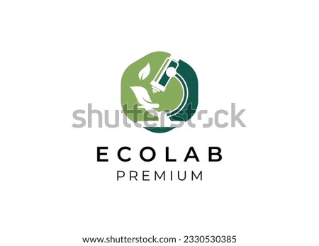 Ecolab microscope logo design vector. Microscope logo design.