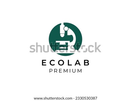 Ecolab microscope logo design vector. Microscope logo design.