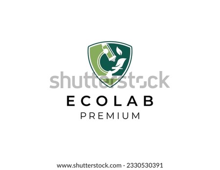 Ecolab microscope logo design vector. Microscope logo design.