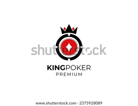 Poker club logo design. Vector of poker coint logo element