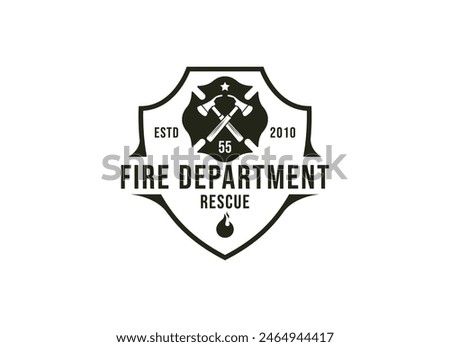 Fire department logos, modern and vintage style logo