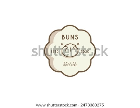 Steamed buns logo design vector template. Chinese steamed bun.