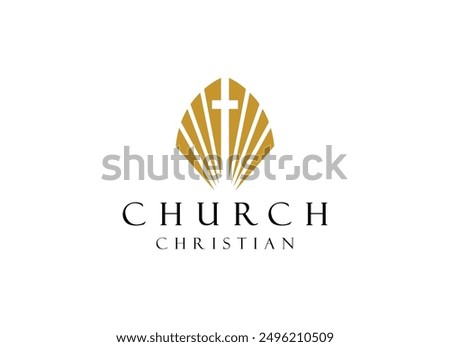 Church religious christian logo design. Church Logo Design