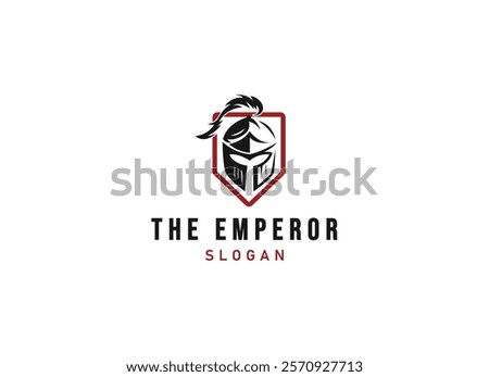 Knight emperor logo design. The emperor logo design vector illustration