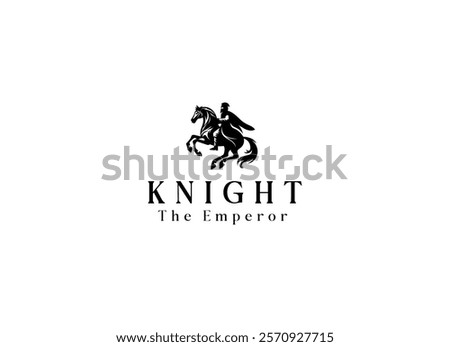 Knight emperor logo design. The emperor logo design vector illustration