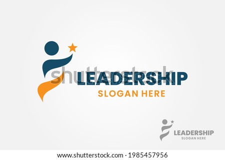 Success people logo template design. Leadership logo concept. Healthy life vector illustration.