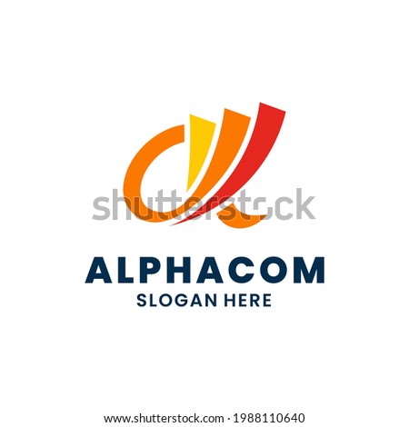 Abstract Alpha Logo Template Design. Creative greek letter emblem.