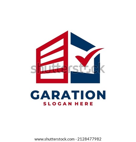 Garage logo vector. Safe storage logo template design concept.