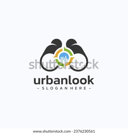 City view logo design vector. Travel destination symbol template.
