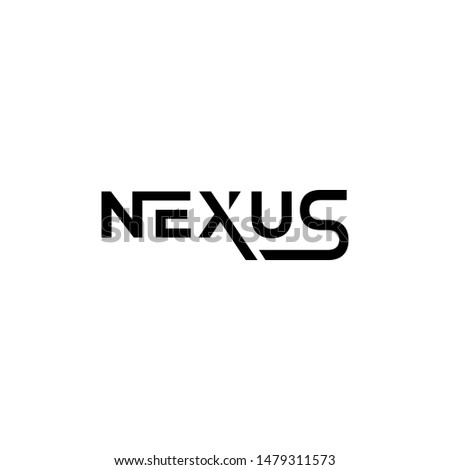 creative typography of nexus logo design