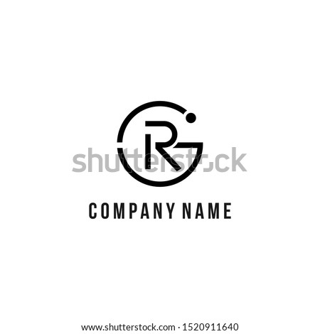 initial GRI letter vector logo design with circle concept 
