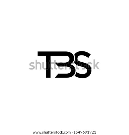 initial TBS letter vector logo design