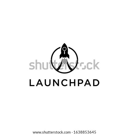 Creative Rocket Launch Fly UP Logo Design Vector Image