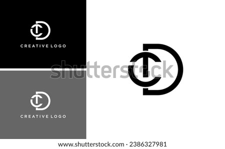 initial DTC, TCD , CTD logo design vector template 