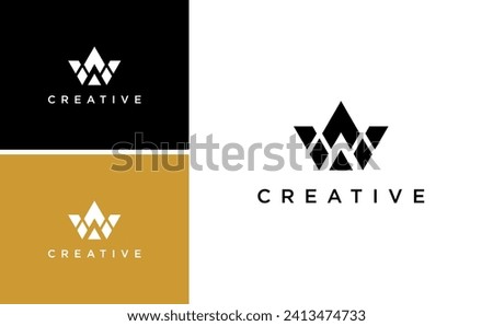 Initial AW Letter Logo Design Vector Template. Monogram and Creative Alphabet WA Letters icon Illustration.