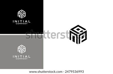 modern initial hexagon NPA or APN logo design vector template