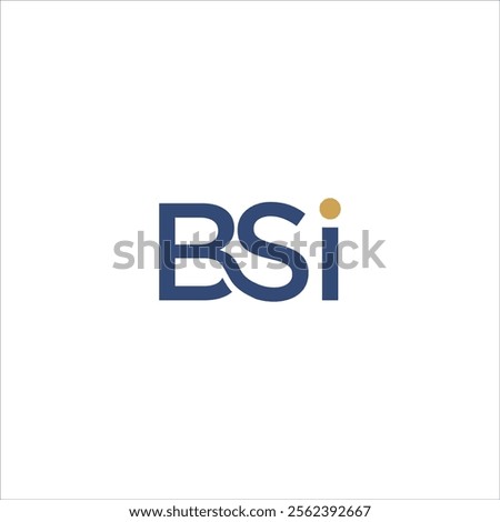 modern initial BSI logo vector