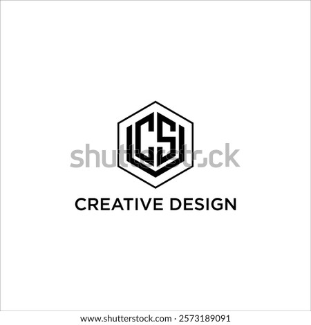 modern letter VCS logo design. geometric CSV logo vector 