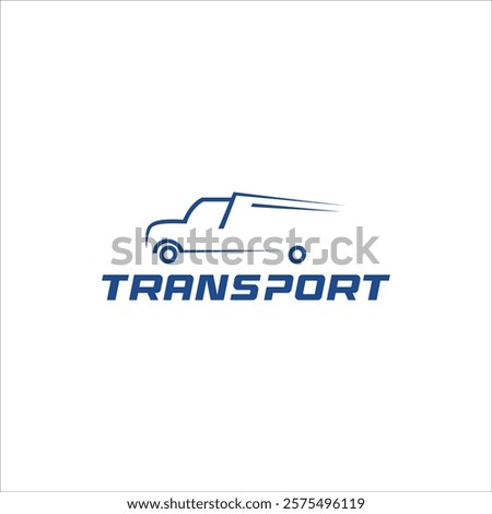 modern transport logo design. line trucking container expedition logo delivery cargo truck vector