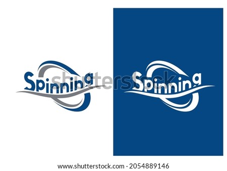 Spinning vector art logo concept