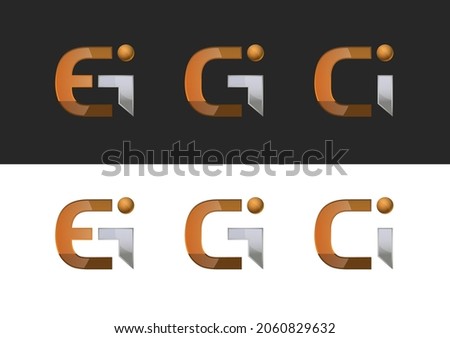 Various letters combinations forming a unique logo shapes Stock fotó © 