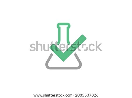 Tested, confirmed, approved, laboratory icon concept Imagine de stoc © 