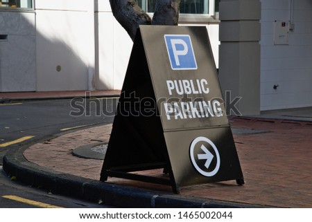 View of public parking sign board Stock fotó © 