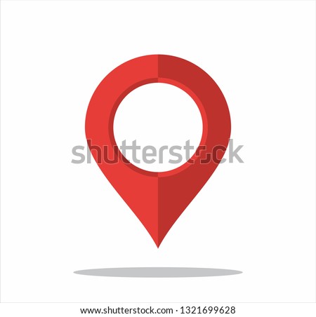 Vektor map pointer icon. GPS location symbol. Flat design style. Set