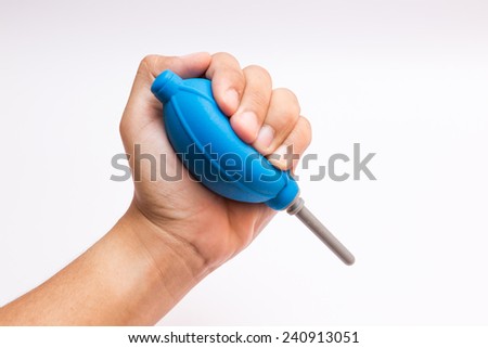 Hand pump air blower