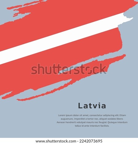 Illustration of Latvia flag Template