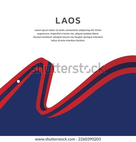 Illustration of Laos flag Template