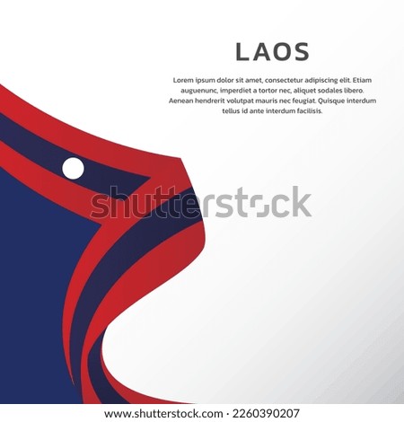 Illustration of Laos flag Template