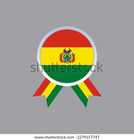 Illustration of Bolivia flag Template